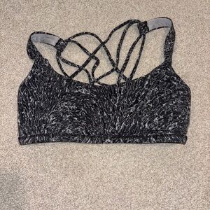 Lululemon Athletica Black and Gray Strappy Sports Bra